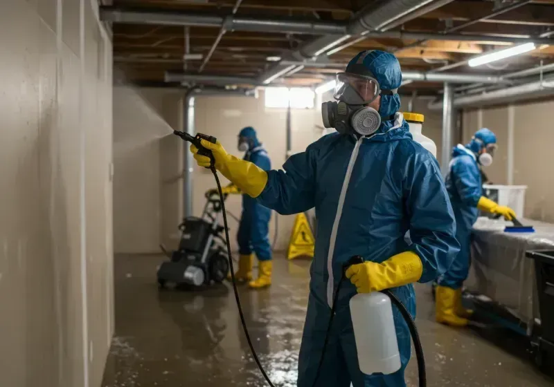 Basement Sanitization and Antimicrobial Treatment process in Cathlamet, WA