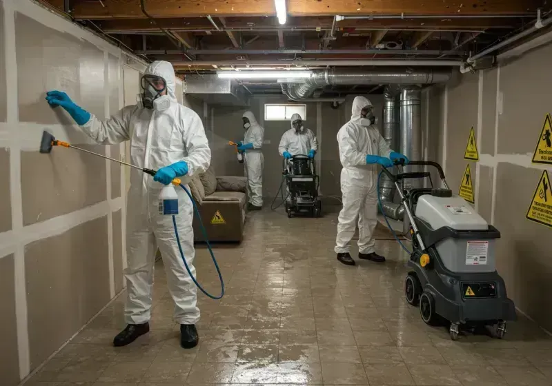 Basement Moisture Removal and Structural Drying process in Cathlamet, WA